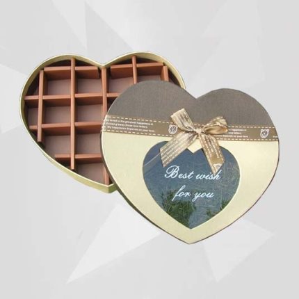 Cajas de Chocolates en Forma Corazon con Separador Papel